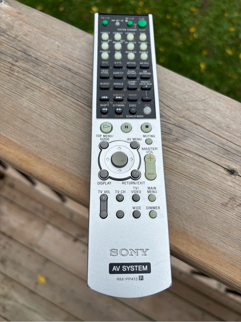Sony Silver and Black AV System Remote Control
